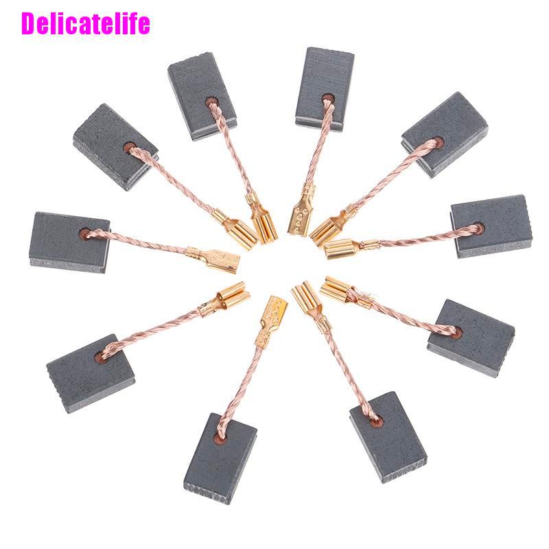 Set 10 chổi than 6*8.5*13.5mm bằng đồng chuyên dụng cho máy mài góc