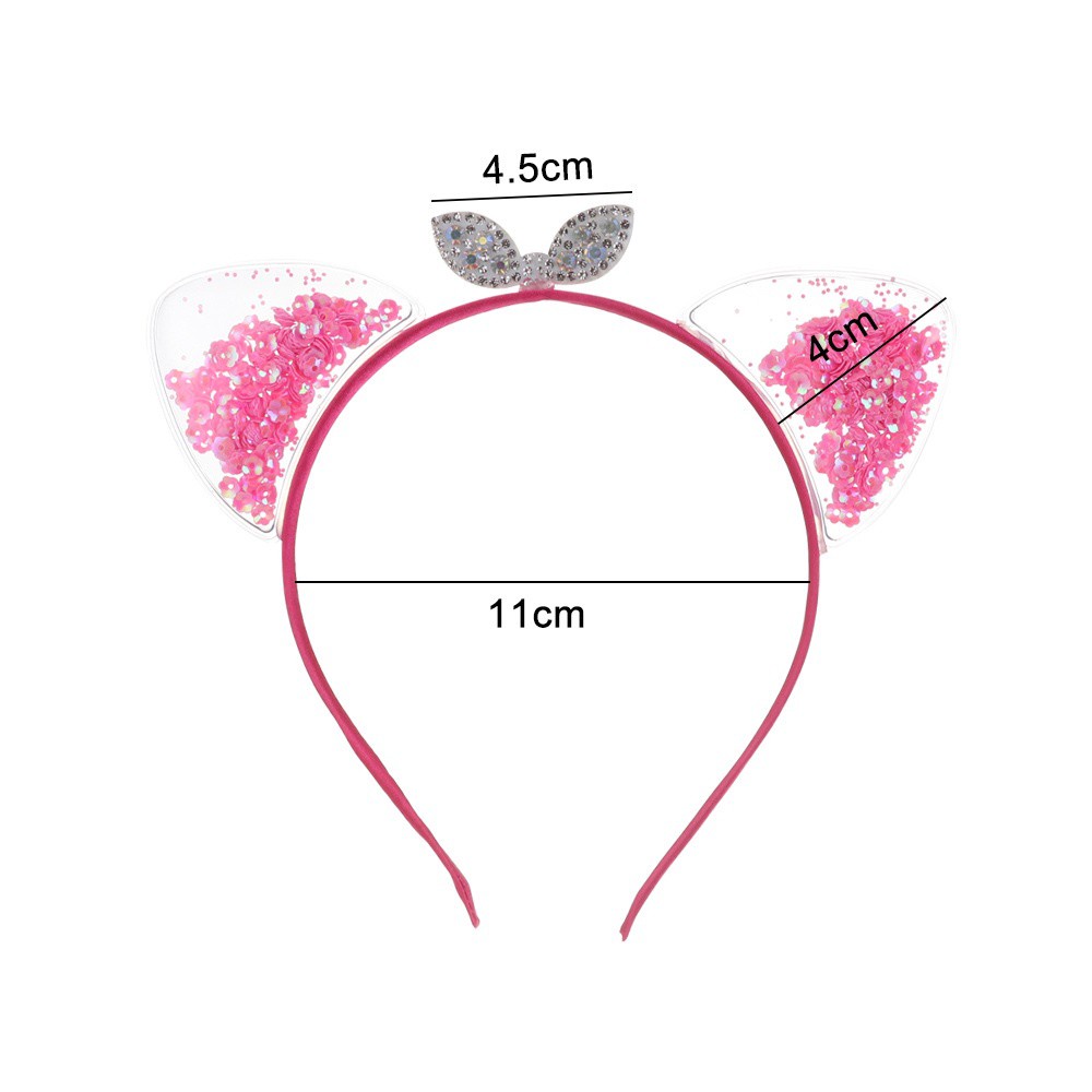 Cài tóc phối tai mèo trong suốt siêu đáng yêu thời trang dành cho nữ