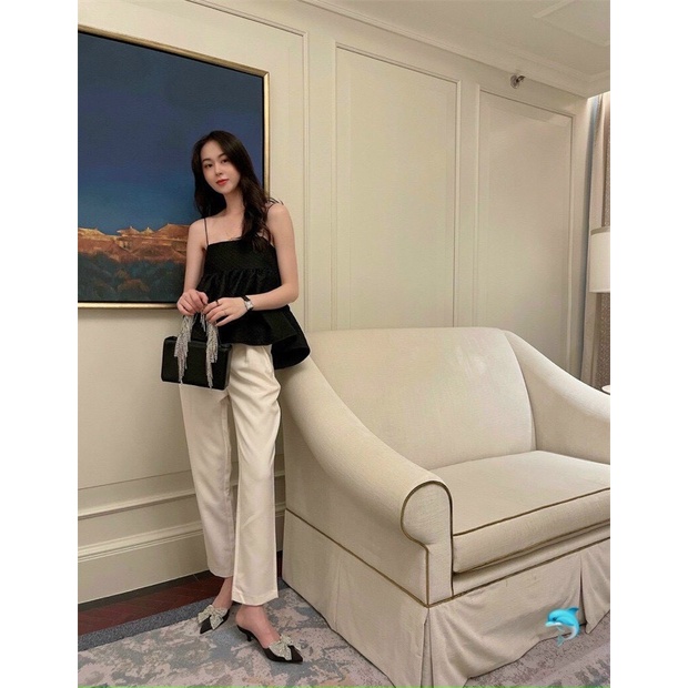 Sục gót nhọn 3cm nơ đá cao cấp