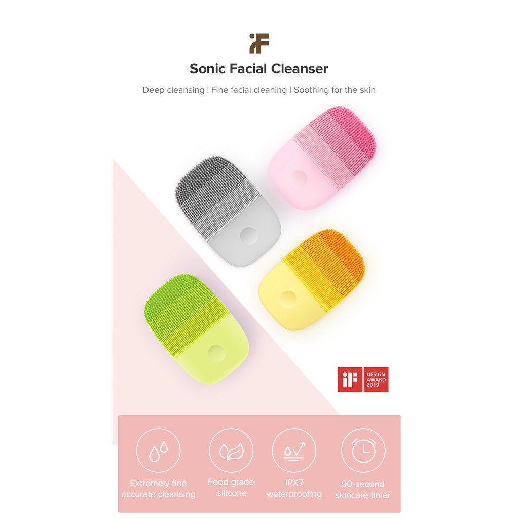 Máy rửa mặt sóng âm Xiaomi Inface MS2000- MS2000 PRO (GEN 1- GEN 2) thông minh, gọn nhẹ, bền bỉ, tiện lợi | BigBuy360 - bigbuy360.vn