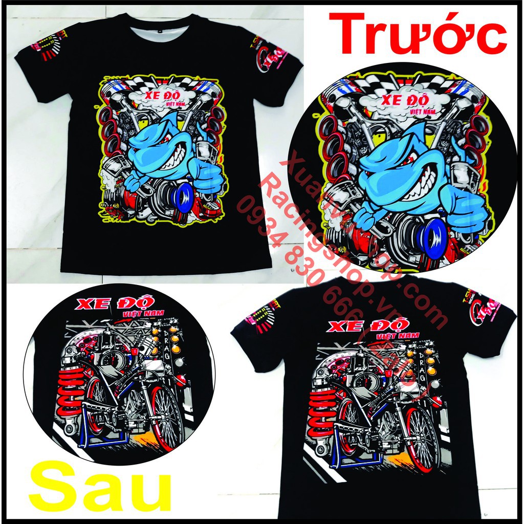 Áo thun đua RACING -   Xe DRAG  - TSHIRT RACING TEAM  Nhiều Mẫu  Bảo Hành Bong Tróc Trọn Đời .