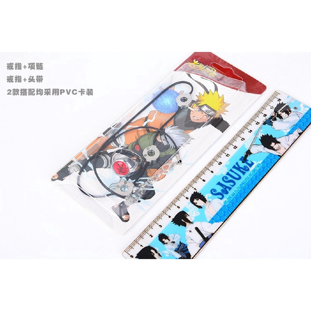 Set băng đô + nhẫn + dây chuyền dùng để hóa trang nhân vật Itachi Akatsuki Madara