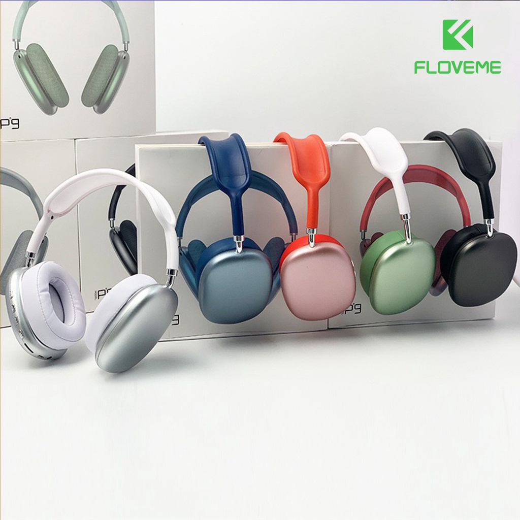 Tai Nghe Headphone không dây Blutooth Chụp Tai Chống Ồn Floveme Air Max PA9 Có Micro Đàm Thoại - Hỗ Trợ Thẻ Nhớ SD
