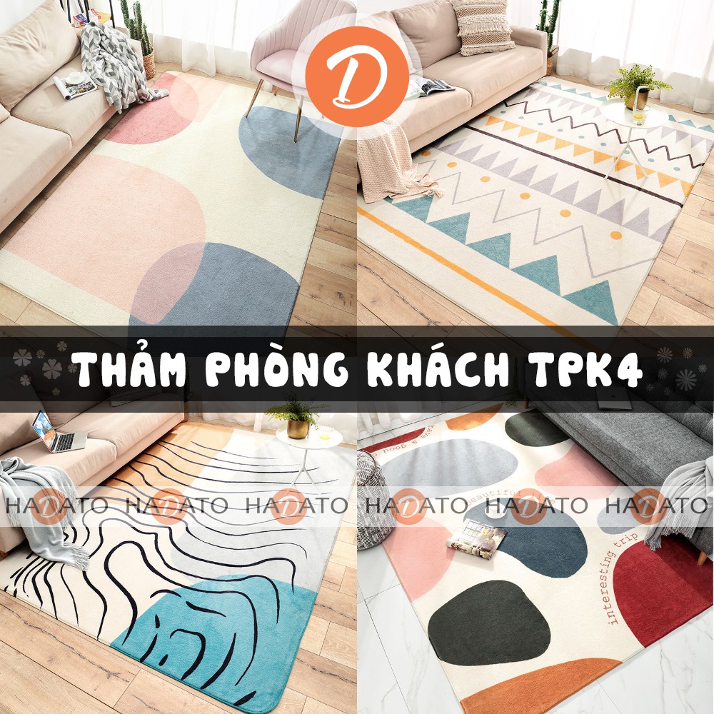 THẢM trải sàn THẢM trải giường trang trí decor nội thất siêu đẹp, chất liệu lông cừu cao cấp - TPK 4