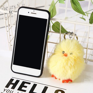 Móc khóa gà bông dễ thương