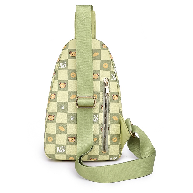 Túi Đeo Chéo Ngực Đựng Điện Thoại In Họa Tiết Gấu Ngọt Ngào Hợp Thời Trang Cho Nữ