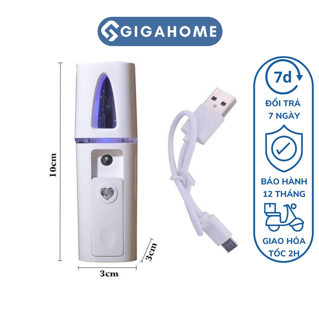 Máy Xông Mặt Bằng Hơi Nước Nano Ion Ấm GIGAHOME Dưỡng Ẩm Và Làm Mềm Da 2298