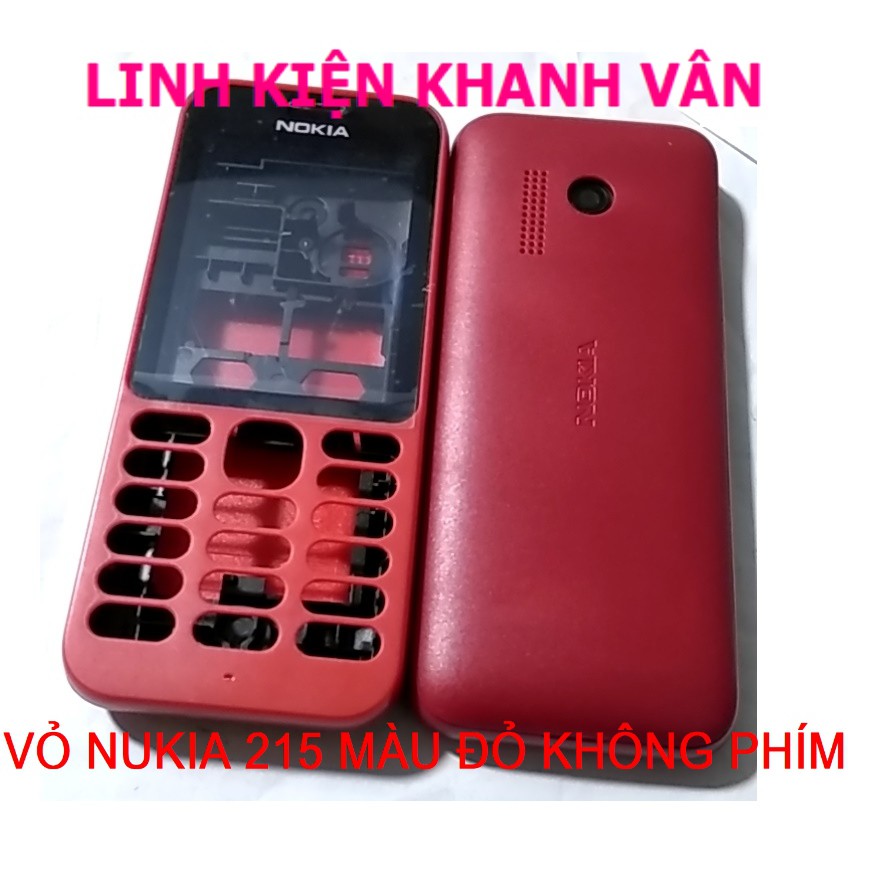 VỎ NOKIA 215 MÀU ĐỎ KHÔNG PHÍM