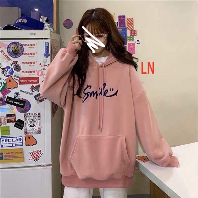 [FREESHIP ĐƠN TỪ 50K] Áo hoodie Smiler” chữ ngực LNG1019