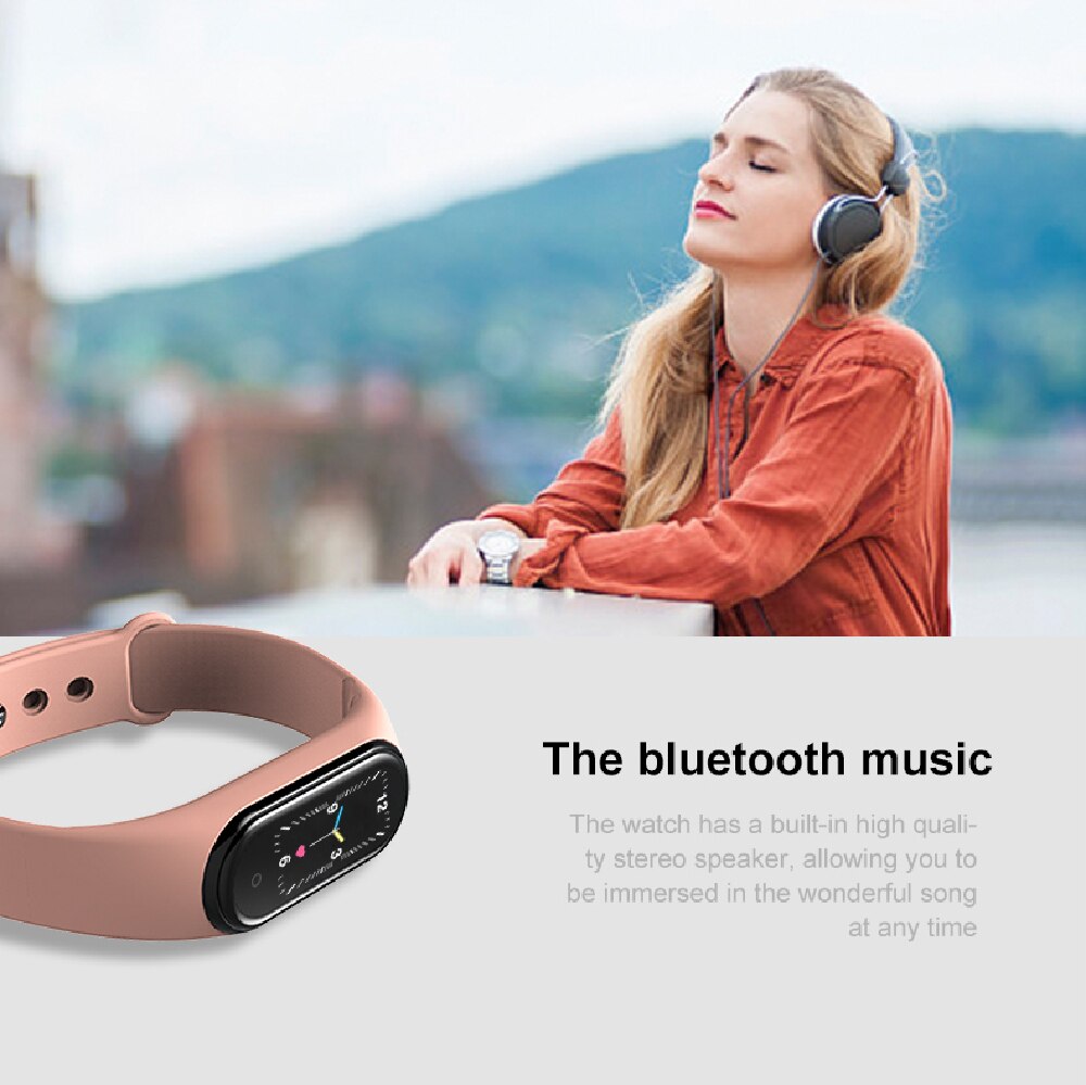 Đồng hồ thông minh M5 mới Nam nữ Bluetooth Đồng hồ thể dục thể thao Theo dõi cuộc gọi Đồng hồ thông minh chơi nhạc Vòng đeo tay cho iPhone Android