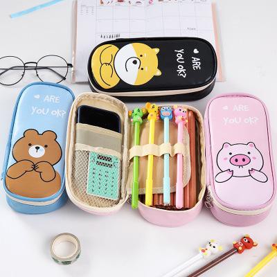 Hộp bút chó mèo động vật to HB32 heo cáo gấu cute dễ thương