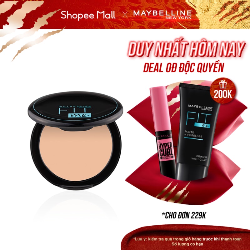 Phấn Nền Kiềm Dầu Chống Nắng 12H SPF28 Mịn Lì FitMe MaybellineNewYork MATTE+PORELESS POWDER 6g