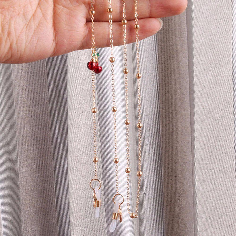 Dây Đeo Mắt Kính Chống Trượt Phối Hạt Kim Loại Hình Trái Cây Thời Trang VANES1