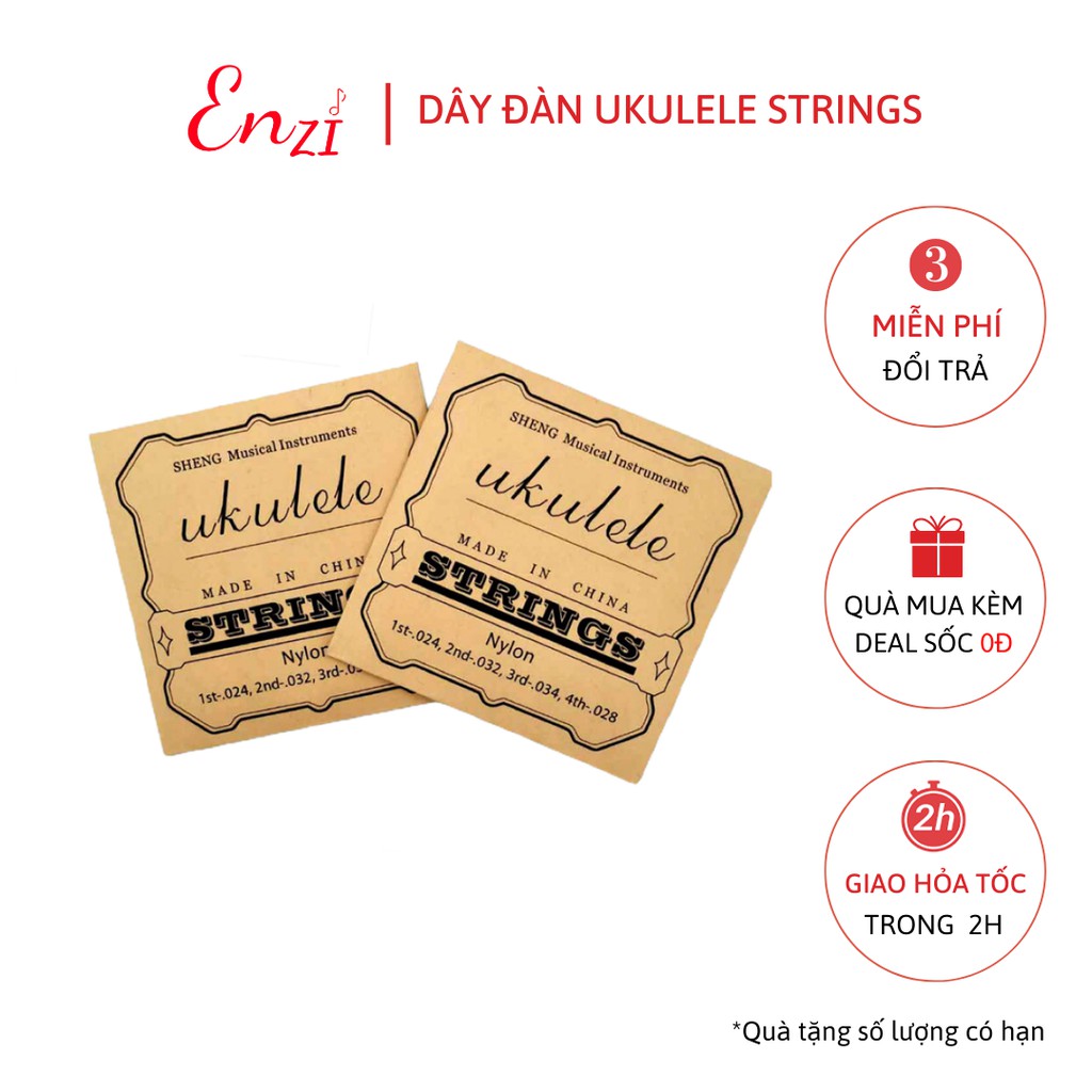 Dây đàn Ukulele string sử dụng cho mọi loại đàn soprano concert tenor 21 23 26 inch chất lượng ENZI