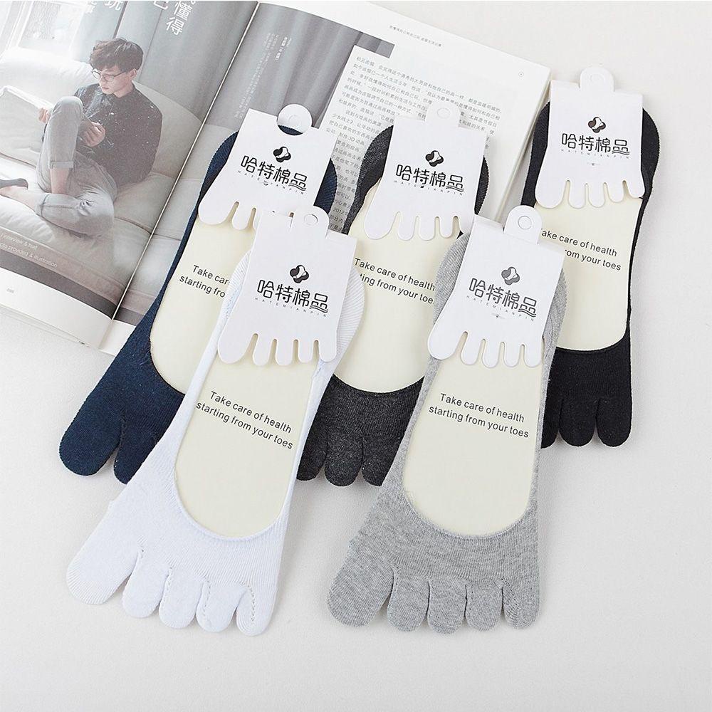 Vớ Thuyền Cotton Năm Ngón Chống Trượt Cho Nam