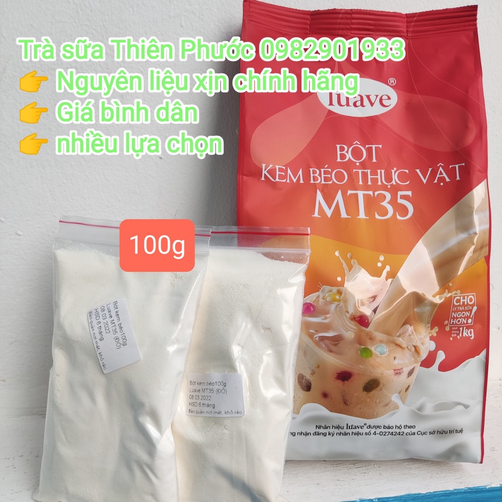 Bột kem béo pha trà sữa Luave MT35 - bán lẻ 100g 200g 500g