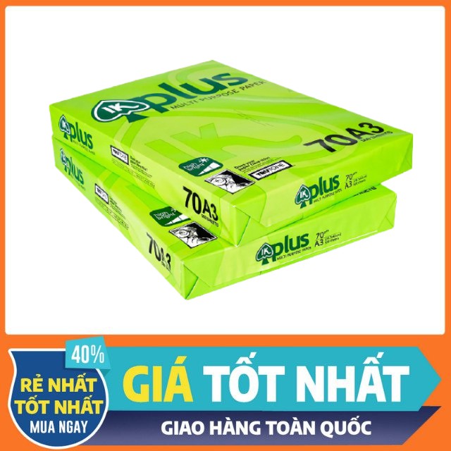 Giấy In Plus A3 Định Lượng 70gsm,500 tờ, Giấy Photo Hàng Nhập Khẩu, Giấy Đẹp Mịn Và Láng Phù Hợp Các máy In, Máy Photo