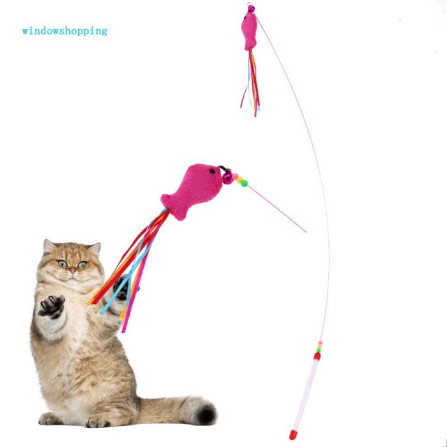 Cần câu dây thép - đồ chơi cho mèo