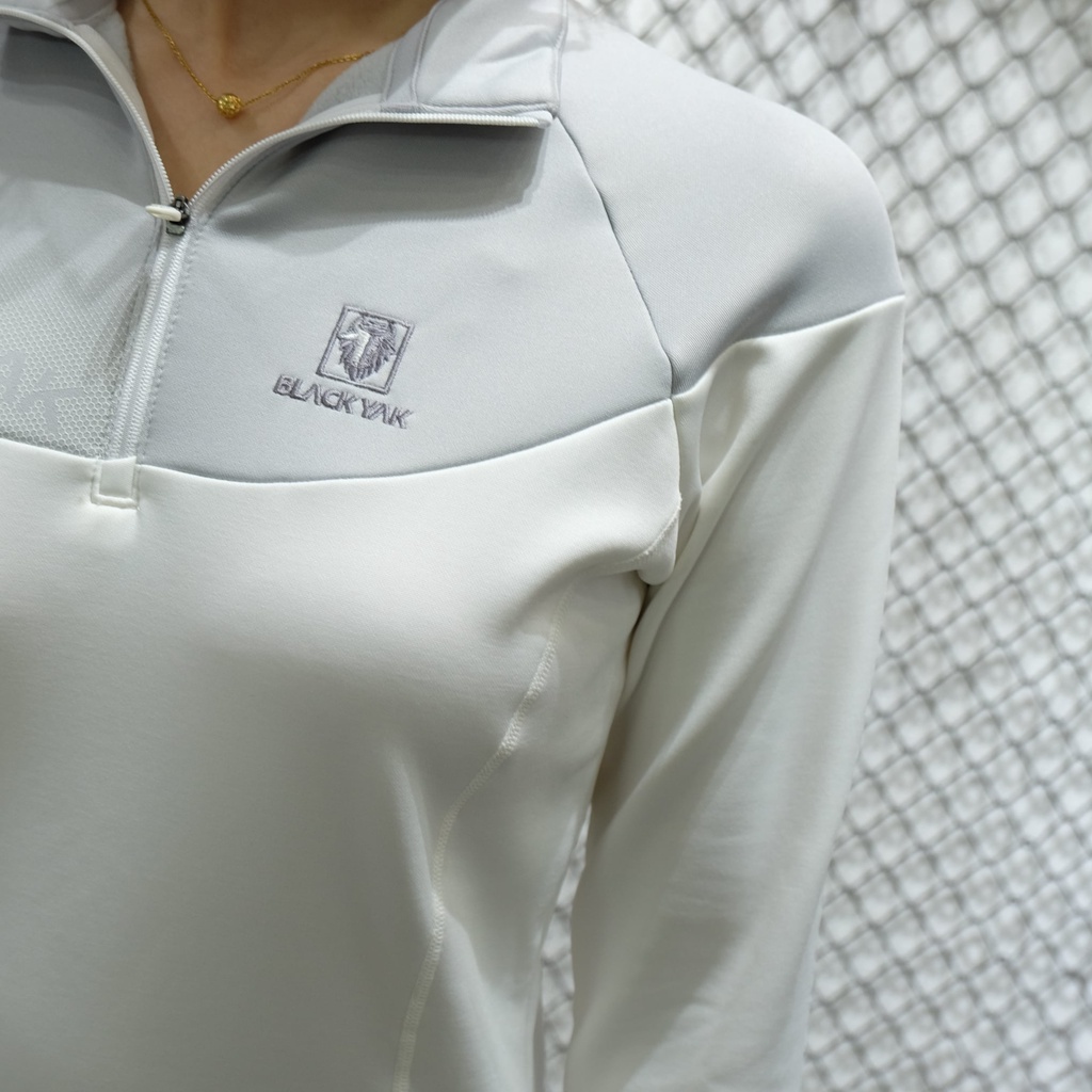 Áo nỉ nữ thể thao giữ ấm, thoáng khí 1/4 Zip Black Yak E SCALAR
