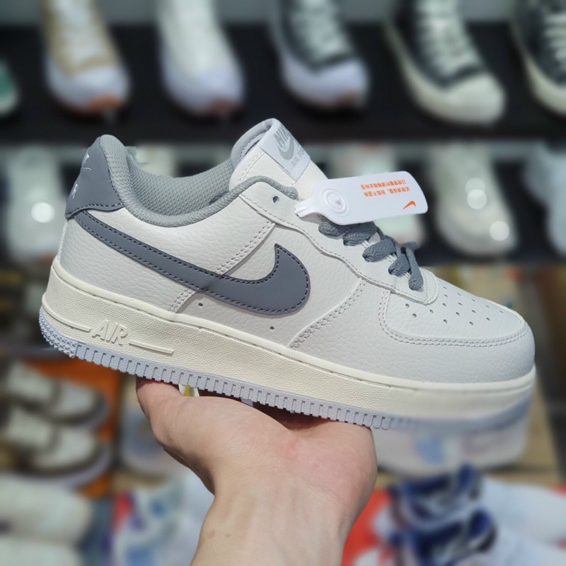 GIÀY AF1 WHITE XÁM GREY DA LỘN LAI AU [ FULL BOX + FREE SHIP ]