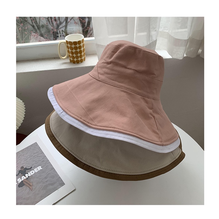 Nón Vành Rộng Chống Tia Uv Có Viền Trong Suốt Thời Trang