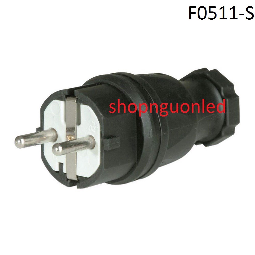 Phích cắm công nghiệp cao su di động Hiệu Panasonic F0511-S/ F0512-S, phích cắm 2 pha cách điện tốt và chống va đập.