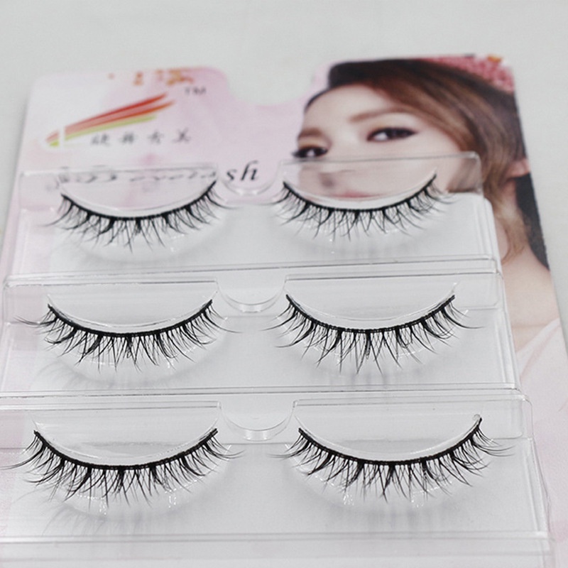 Lông Mi Giả 3D Xoăn Dày Tự Nhiên Bằng Lông Chồn Cứng