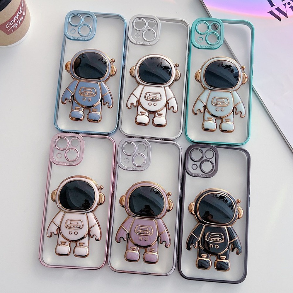 Ốp Điện Thoại Trong Suốt Họa Tiết Phi Hành Gia Chống Sốc Cho iPhone 13 12 11 Pro MAX XR X XS MAX 7 8 plus SE 2020