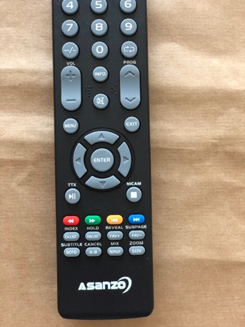 Điều khiển TV Asanzo.