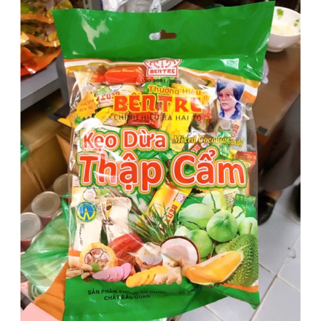 Kẹo dừa thập cẩm thương hiệu Bến Tre (Chính hiệu Bà Hai Tỏ) 500g