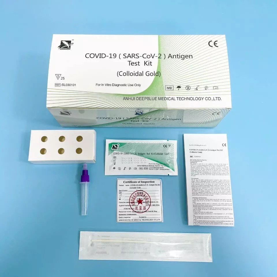 Bộ Test nhanh Diagnosis Covid-19 Antigen Colloidal Gold Test Kit -Test nhanh nước bọt - Công nghệ Đức - Bộ Y tế cấp