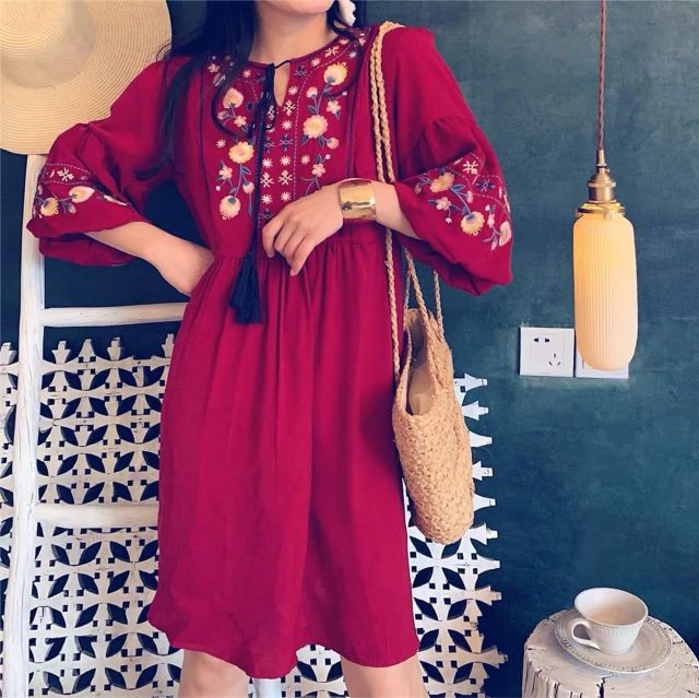 Váy Babydoll thổ cẩm