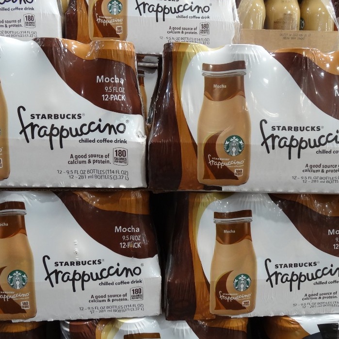 Cafe pha sẵn Starbucks Frappuccino vị Mocha và Vanilla của Mỹ mỗi chai 281ml date 10/23