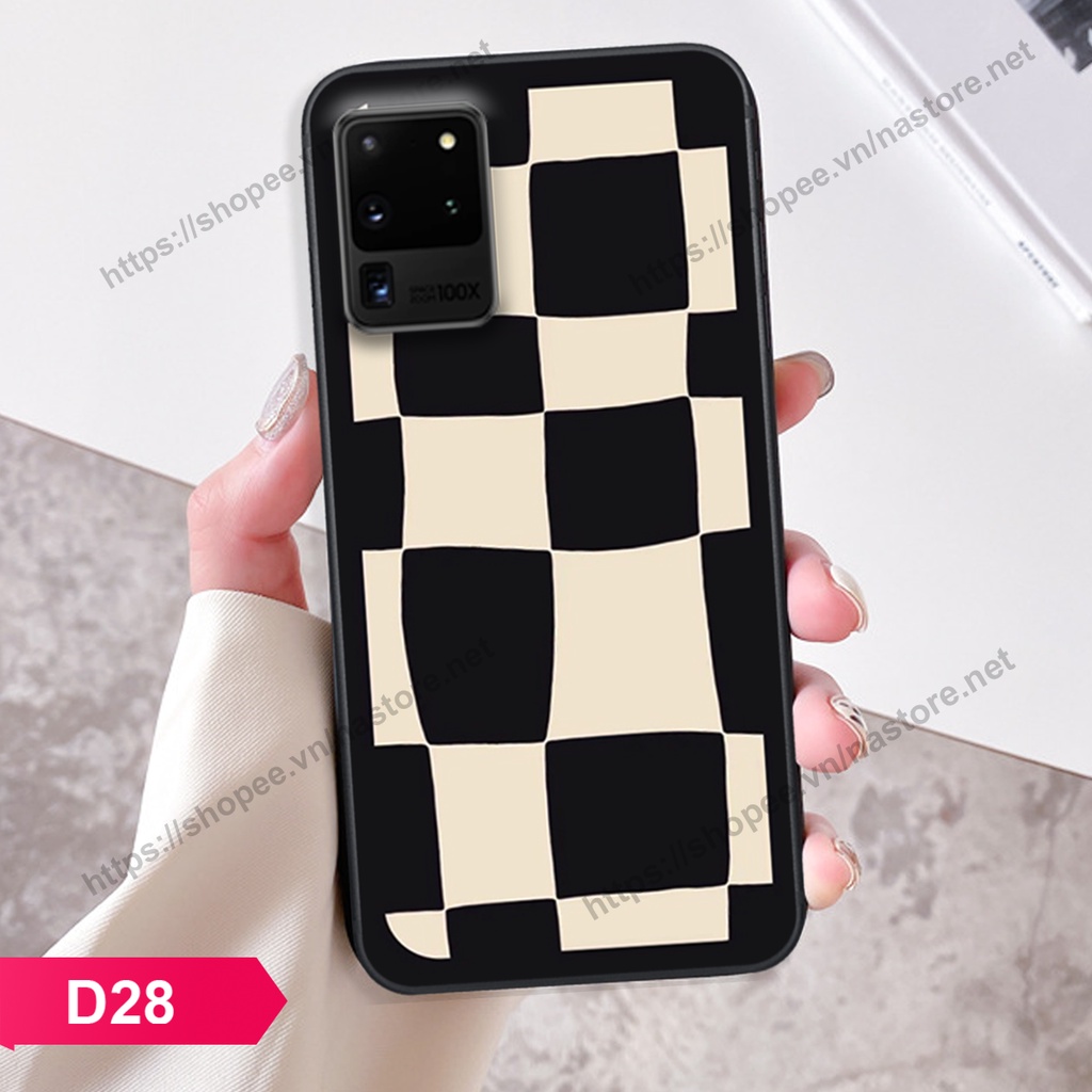 Ốp lưng Samsung S20 / S20 Plus / S20+ / S20 FE / S20 Ultra mặt cười, họa tiết caro đơn giản đẹp cute