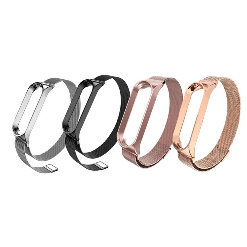 Stainless Steel Smart Watch Magnetic Milan Replacement Strap For Millet3 4 Mi band Metal Wristband Strap