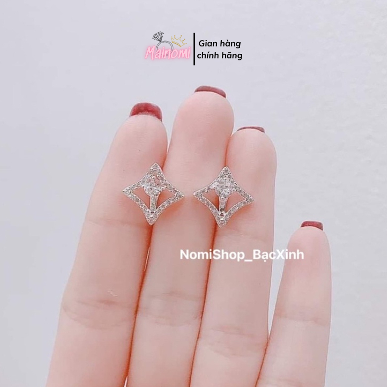 Bông tai nữ bạc ta, đeo được nhiều kiểu thời trang sang xịn Mainomi Shop Bạc Xinh