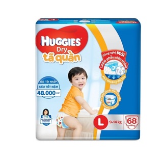 Tả quần Huggies sizeL/68 tặng 8 miếng