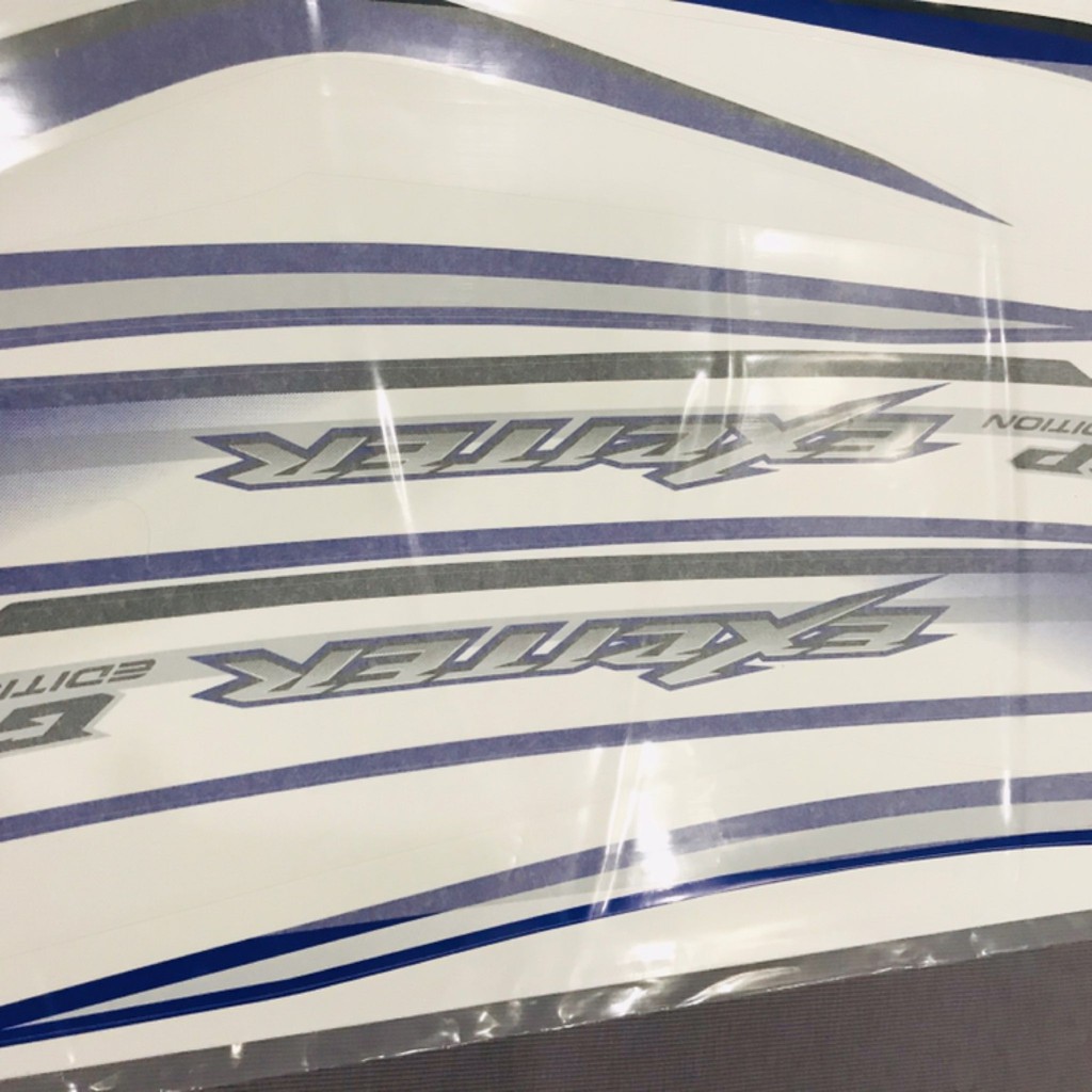 Bộ tem rời 3 lớp Yamaha Exciter 135 GP 2014 màu xanh zin theo xe