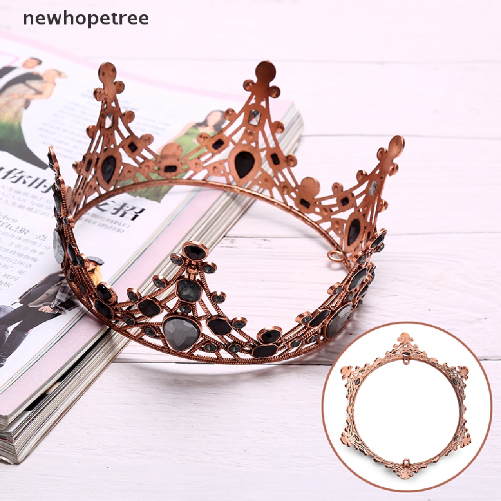 newhopetree Mini Retro Black Tiaras Crowns Cake Topper Decoration Party Birthday Supply OIK