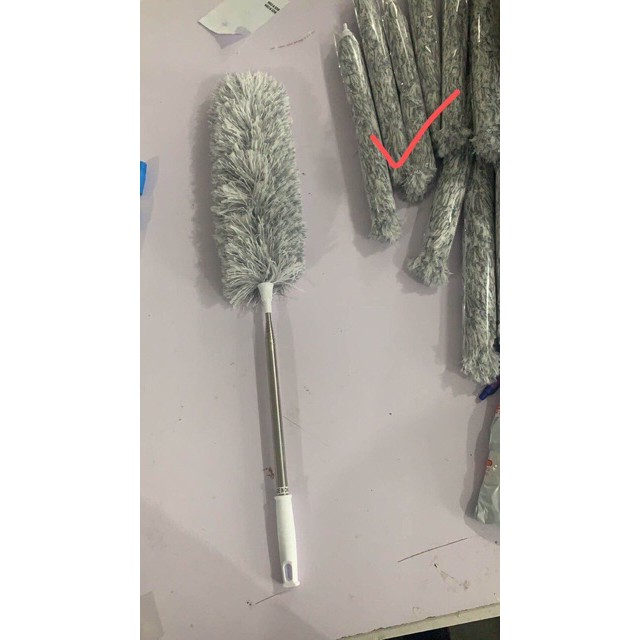 CÂY CHỔI LÔNG QUÉT BỤI CÁN INOX CAO CẤP GẬP DC TỚI 90 độ, cây phất trần thông minh hút bụi, màng nhện tiện lợi