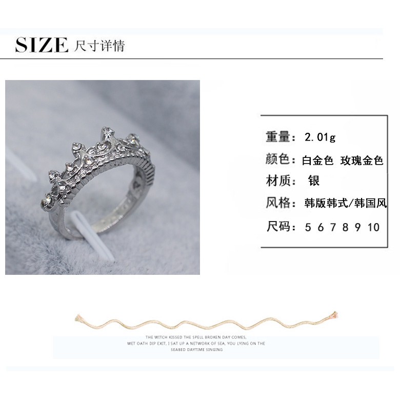 Set Nhẫn Đeo Tay Kim Loại Đính Đá Thời Trang Cho Nữ