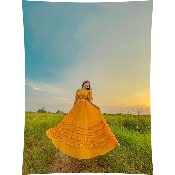 Set áo cánh tiên - chân váy tầng bèo