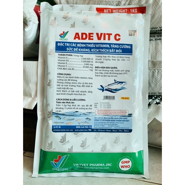 ADE VIT C - dành cho cá, ếch, lươn gói 1kg