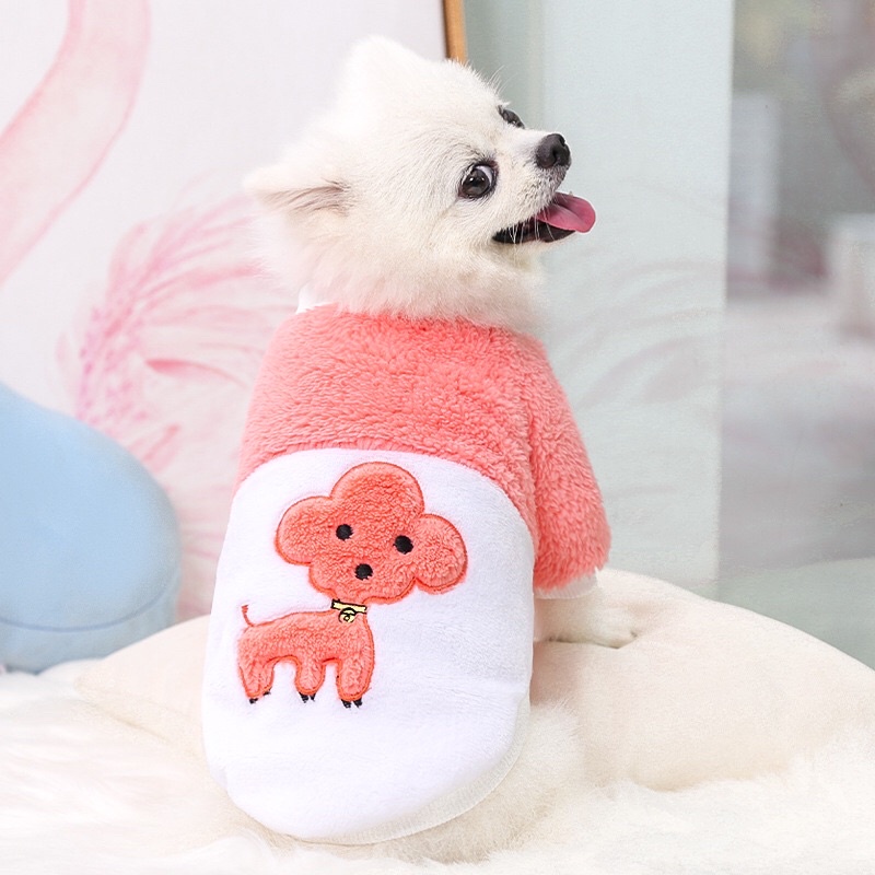 ÁO MÙA ĐÔNG LÔNG CỪU CHO THÚ CƯNG MẪU CHÓ POODLE
