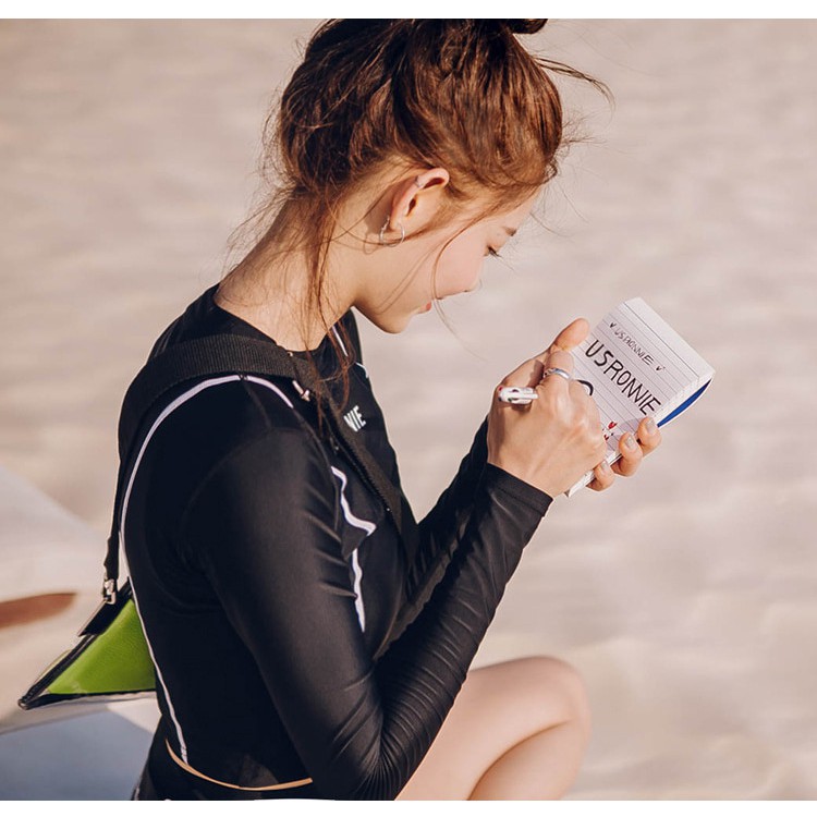 Bikini, bộ bơi dài tay US RONNIE 2 sọc chất thun lạnh co giãn hàng Quảng Châu | BigBuy360 - bigbuy360.vn