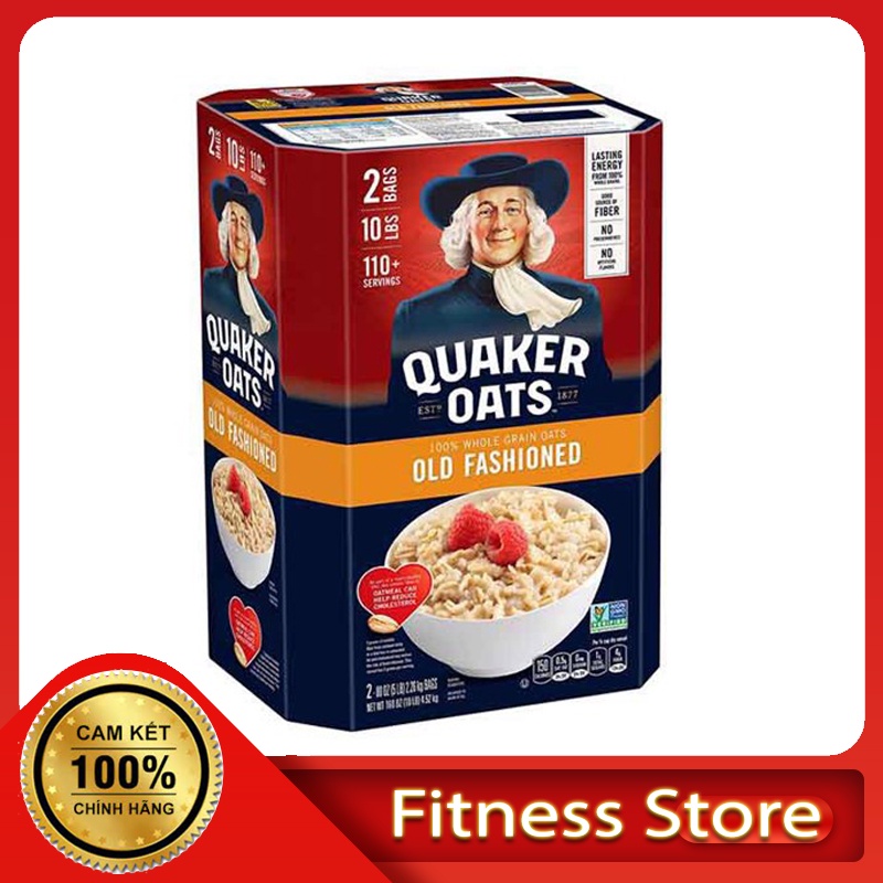 Yến Mạch Mỹ Quaker Oats 4,52 kg - Hỗ Trợ Tăng Cơ Giảm Mỡ Ăn Kiêng Gym Keto Eat Clean Làm Bánh chất lượng Date Mới hữu cơ