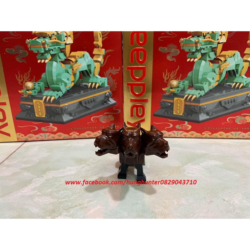 Lego Koruit XP 326 Minifigures sinh vật thần thoại Hy lạp : Cerberus chó săn 3 đầu canh cổng địa ngục của Hades