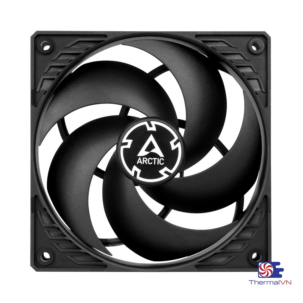 Quạt Fan Case 12cm Arctic P12 PWM PST CO (black/black) - Sức gió lớn, quay êm, bền bỉ với ổ trục vòng bi bền bỉ