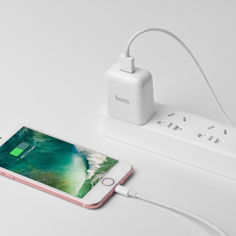 Bộ củ sạc IP⚡FS50K⚡ Bộ sạc Hoco C49 1M cho tablet táo,IP5 đến 11 Pro Max