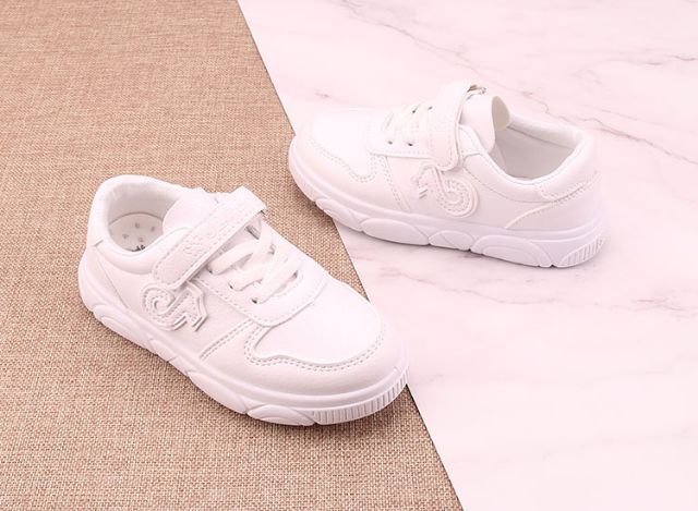 GIẦY SNEAKER BÉ GÁI,Giầy Thể Thao Da Cao Cấp,Quai Dán Cho Bé Trai Bé Gái